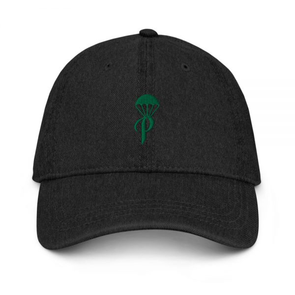 The Parachute Girls Denim Hat (Black/Kelly Green)
