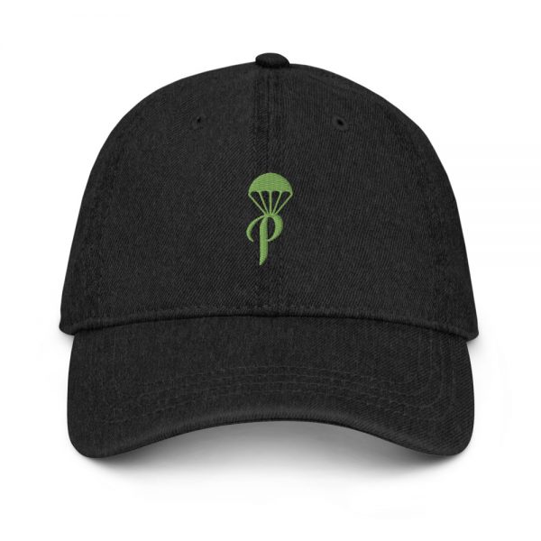 The Parachute Girls Denim Hat (Black/Kiwi Green)