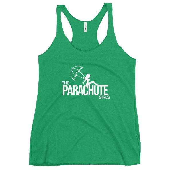 The Parachute Girls Women’s Racerback Tank (Green/White)
