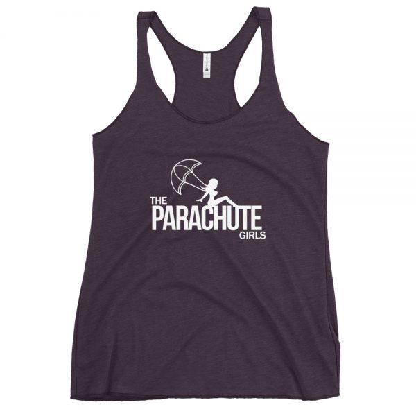 The Parachute Girls Women’s Racerback Tank (Vintage Purple/White)