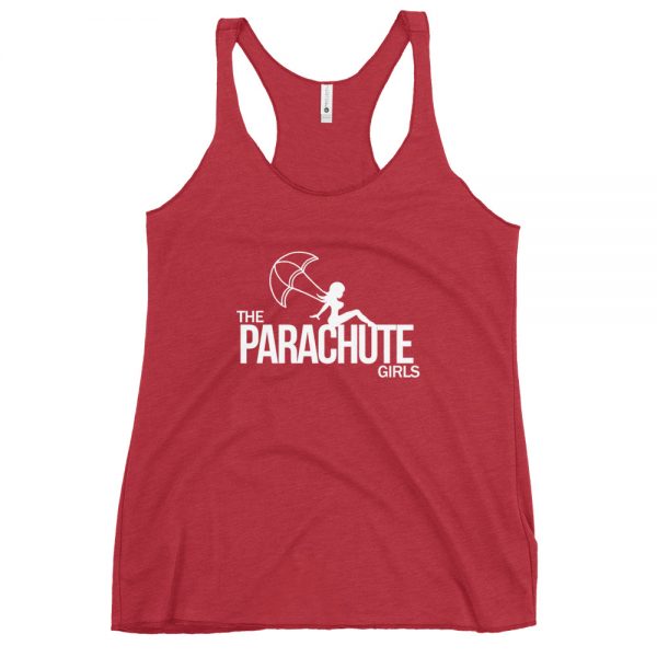 The Parachute Girls Women’s Racerback Tank (Vintage Red/White)