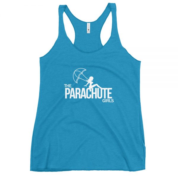 The Parachute Girls Women’s Racerback Tank (Turquoise/White)