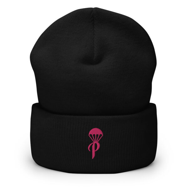 Parachute Girls “P” Beanie (Black/Pink)